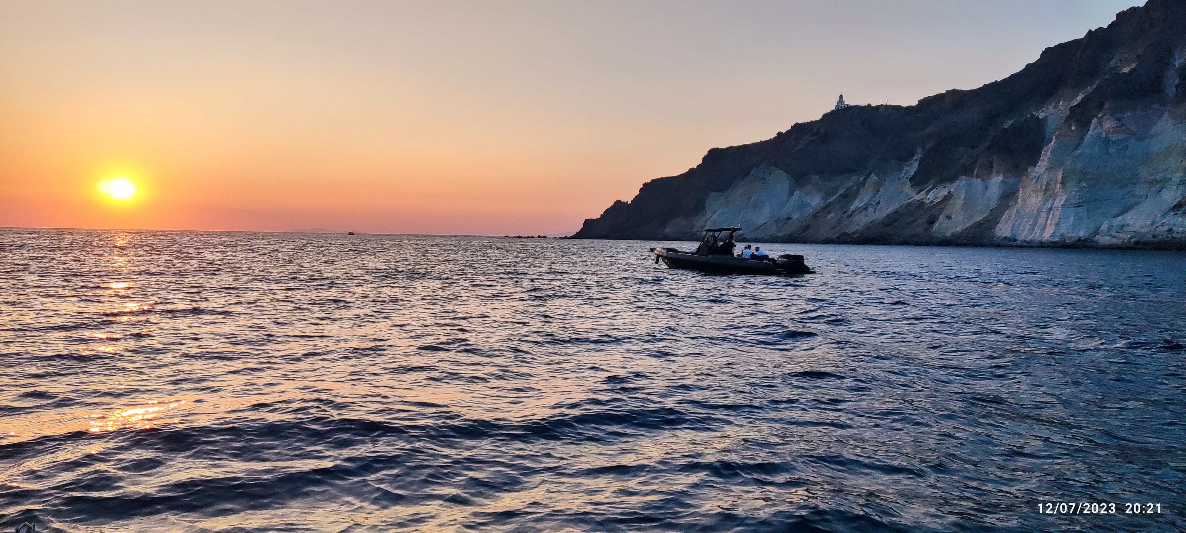 Into the sunset with a boat