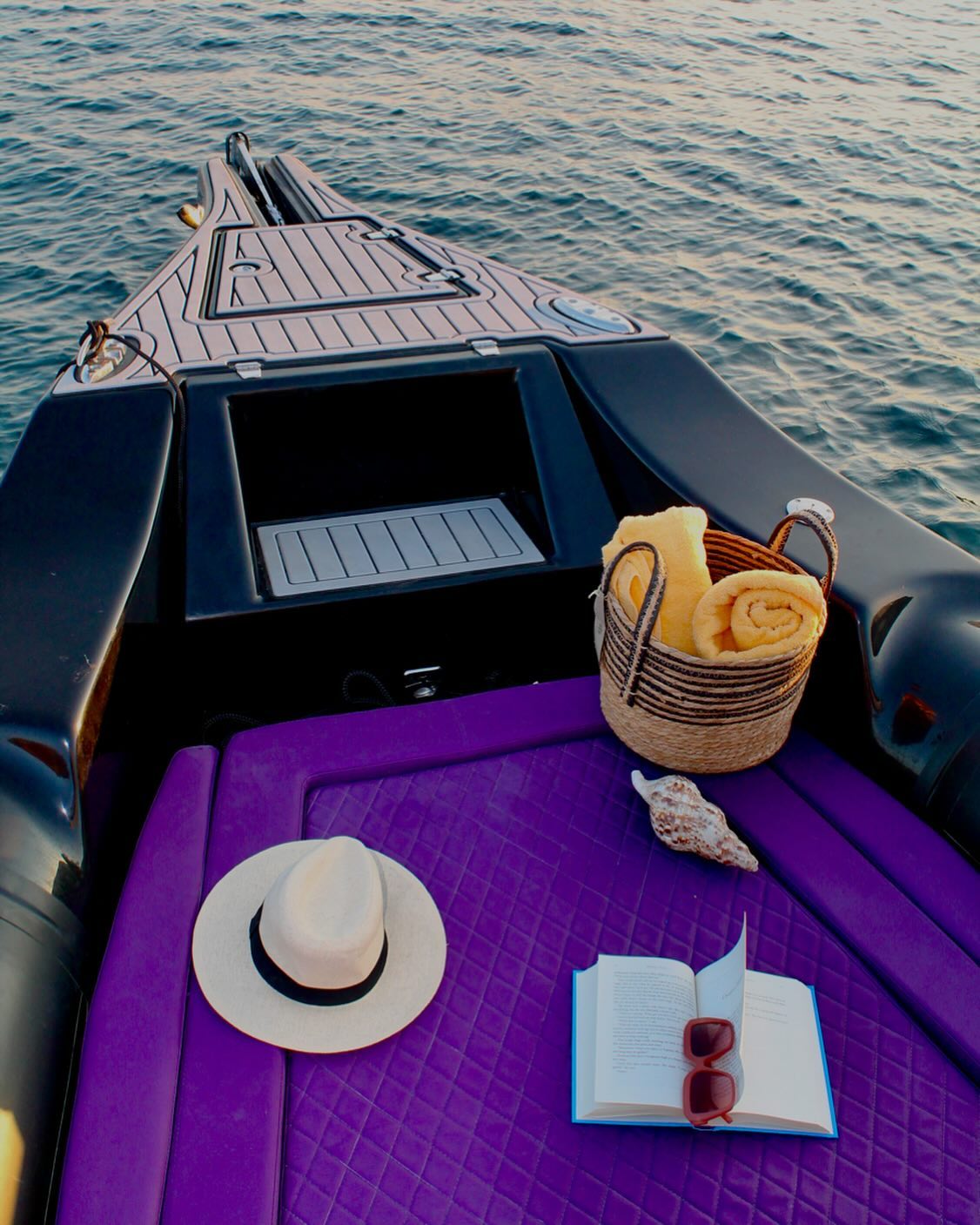 The bow of boat Nephele